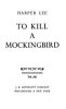 To_kill_a_mockingbird