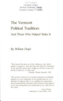 The_Vermont_political_tradition